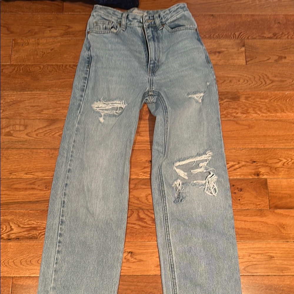 PacSun Blue Boyfriend Distressed Jeans